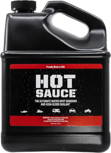 Boat Bling HS-0128 Hot Sauce Removedor de Manchas de Agua Dura, Repuesto de Galón, para Barcos, Vehículos Recreativos, Vehículos Deportivos de Motor