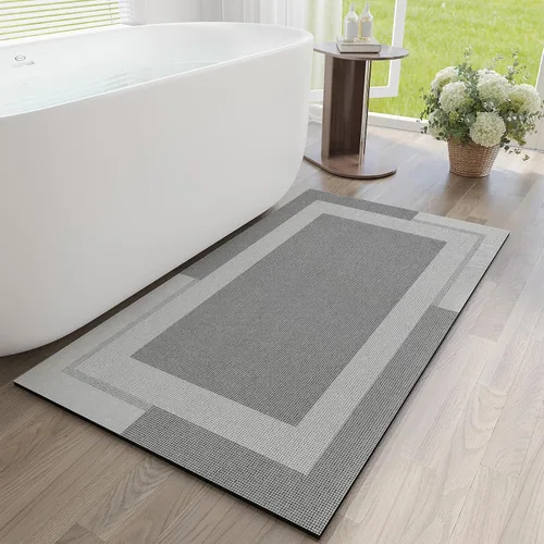 Miniatura 34 de YDKGL Alfombra de Baño Antideslizante, Respaldo de Goma Ultra Delgada Alfombras de Baño que Caben Debajo de la Puerta Secado Rápido Súper Absorbente