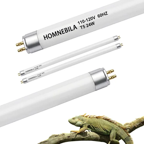 Miniatura 11 de Lámpara T5 10.0 UVB para reptiles, T5 UVA UVB Tubo de luz Blub 24W 22" para dragón barbudo, tortuga, lagartos del desierto, Gecko leopardo, lámpara