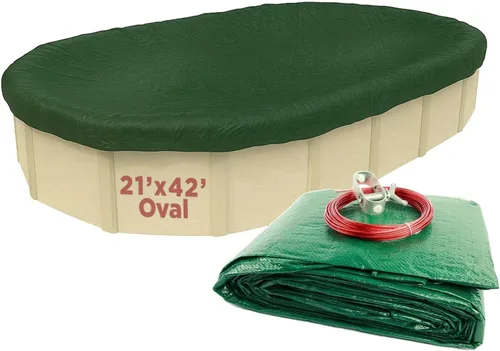 Miniatura 22 de Buffalo Blizzard Ripstopper - Cubierta redonda de invierno para piscina de 12 pies, cubierta verde resistente para cerrar piscinas sobre el suelo