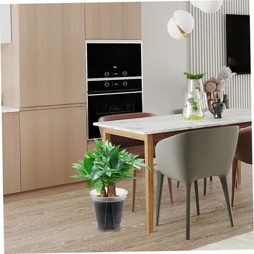 Miniatura 4 de Yardwe Paquete de 2 macetas de plástico para interiores para suculentas y cactus de fácil visualización para decoración de oficina en casa