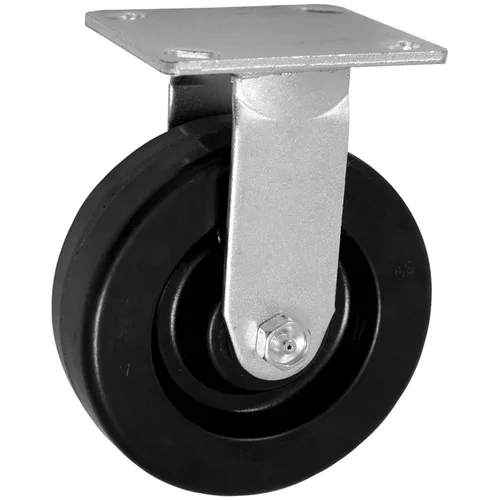 Miniatura 4 de ICON Ruedas giratorias PHN de 6 x 2 pulgadas, ruedas industriales resistentes, placa superior de 4 x 4.5 pulgadas, negro, 2 ruedas rígidas 2
