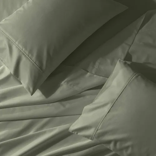 Miniatura 19 de Royal Tradition Cool and Crisp Percale Cotton 4pc Sheet Set (Full Size, Blue) Made in USA Breathable Classic Bed Sheets