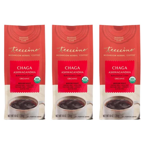 Miniatura 25 de Teeccino Lion’s Mane Rhodiola Café alternativo de setas adaptogénicas - Rosa - Café de setas herbal con sabor a mane de león y rhodiola, tostado