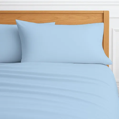 Miniatura 111 de Shreem Linen Olympic - Juego de sábanas tamaño Queen de 66 x 80 pulgadas, 100% algodón egipcio, juego de ropa de cama de 4 piezas, se adapta a Azul