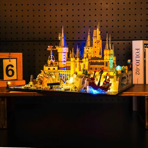 Miniatura 5 de VONADO Luz compatible con Lego Hogwarts Castle and Grounds 76419, versión musical, juego de iluminación creativa, accesorios compatibles con Lego