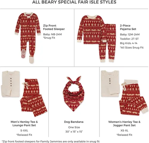 Miniatura 2 de Burt's Bees Baby Pijama de algodón orgánico para vacaciones a juego para bebés