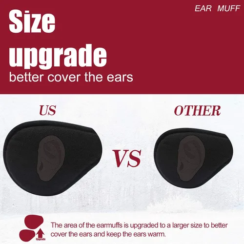 Miniatura 3 de Metog Calentadores de oído plegables unisex Polar Fleecekints Winter EarMuffs