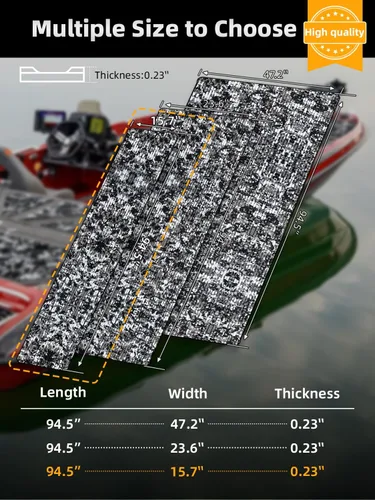 Miniatura 6 de FOCEAN Suelo de Barco de Espuma EVA Cubierta de Barco Suelo Marino Camuflaje Alfombrillas Marinas Autoadhesivas para Barcos Yate Kayak RV Camuflaje