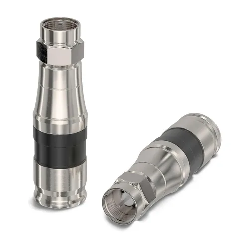 THE CIMPLE CO Conectores de compresión para cable coaxial RG11, acopladores coaxiales para interiores y exteriores con junta tórica hermética - F81,