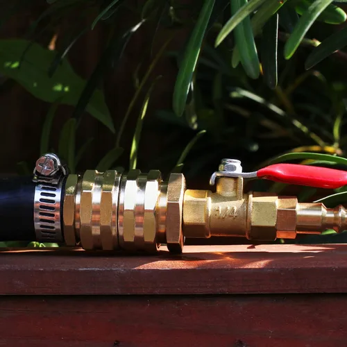 Miniatura 5 de SIGURANTA Adaptador de Manguera de Jardín Hembra a Hembra, Conector Giratorio Doble Hembra de 3/4 Pulgadas de Latón GHT (3 PIEZAS)