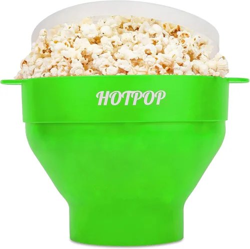 El Hotpop Original - Palomitero para microondas, Popcorn, contenedor de silicona para hacer de palomitas de maíz, cuenco plegable sin BPA y apto