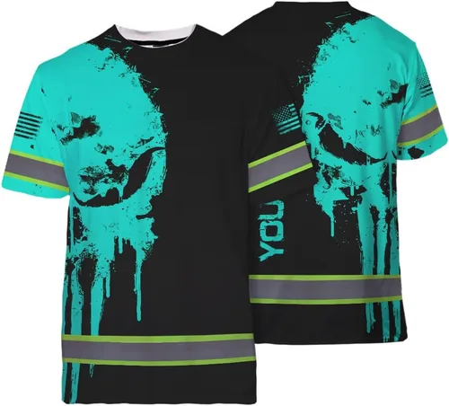 Miniatura 44 de Maddly Colección de ropa de trabajo de alta visibilidad con bandera de EE. UU. personalizada con nombre para trabajadores, corredores, camioneros