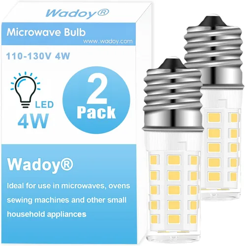 Miniatura 10 de Wadoy Bombilla de microondas compatible con LG, Frigidaire, Kenmore, Whirlpool, GE Range Microondas, 6912W1Z004B 125V 30W E17, bombilla de repuesto