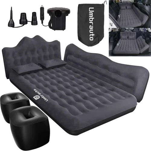Miniatura 9 de Umbrauto Colchón de aire del asiento trasero del coche: cama inflable inalámbrica del coche SUV camping para camión Van con bomba de aire