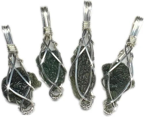 Miniatura 29 de 66 necklace pendant gemstones choose from moldavite, citrine, or herkimer diamond