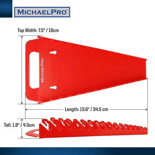 Miniatura 2 de MichaelPro Organizador de llaves de 15 piezas con mango, rojo, no magnético