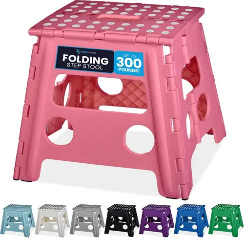 Miniatura 23 de Handy Laundry Taburete plegable de paso - Taburete plegable lo suficientemente resistente para apoyar a adultos y lo suficientemente seguro