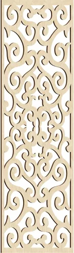 Miniatura 148 de Eveline - Paneles decorativos de pared de madera con calado, 13 3/8 pulgadas de ancho x 34 3/8 pulgadas de alto x 3/8 de alto, roble rojo rojo
