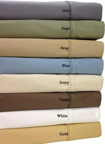 Miniatura 12 de Royal Hotel Bedding Sábanas de 650 hilos, sábanas sin arrugas, bolsillo profundo, mezcla de algodón, sábanas de satén, hipoalergénicas, 5 piezas