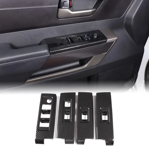 Miniatura 11 de Aunginsy Cubierta de Panel de Moldura de Botón de Elevación de Vidrio para Puerta de Automóvil Compatible con Toyota Tundra/Sequoia 2022-2025
