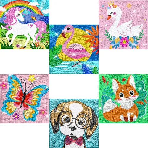 Kits de Arte de Diamante Labeol para Niños, Manualidades para Niñas de 6-8-10-12 años, Arte de Diamante Creativo Fácil para Hacerlo Tú Mismo,