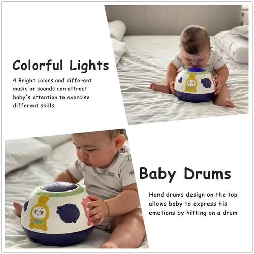 Miniatura 8 de TUMAMA - Juguete de regalo para recién nacido, proyector de estrellas de luz nocturna para bebés, máquina de sonido para dormir para bebés, juguetes