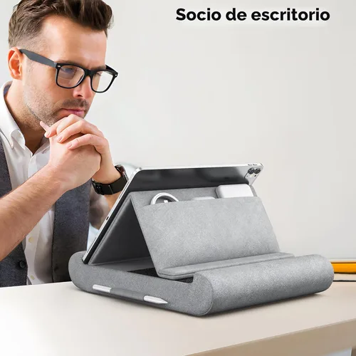 Miniatura 3 de CreaDream Soporte de almohada para tablet, soporte plegable para tableta, para regazo, cama y escritorio, almohadilla suave con bolsillo y soporte