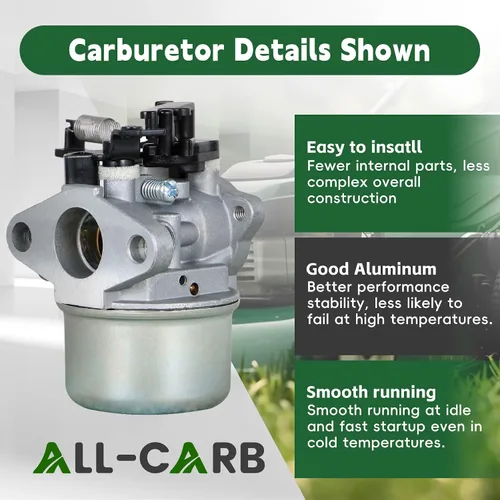 Miniatura 4 de ALL-CARB Repuesto de carburador 2700-3000PSI para lavadora eléctrica Troy Bilt 7.75HP 8.75HP Reemplazo de carbohidratos para 593599 591137 595390