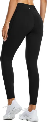Miniatura 2 de BALEAF - Leggings térmicos de cintura alta para mujer con interior de forro polar, resistentes al agua, con bolsillos, pantalones para senderismo