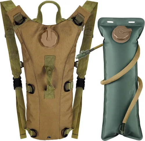 Miniatura 9 de Mochila de hidratación con vejiga de agua de 3 L, mochila táctica de agua ligera, paquete de hidratación para senderismo, ciclismo, correr