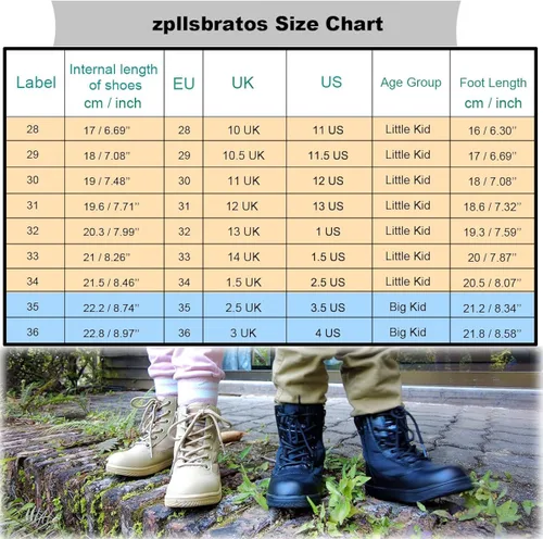 Miniatura 6 de zpllsbratos Botas de senderismo al aire libre para niños y niñas botas de senderismo para caminar
