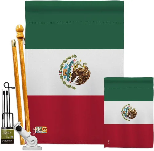 Americana Home & Garden HG140154 - Banderas de México de la Nacionalidad Mundial impresiones decorativas de casa vertical 28.0 in x 40.0 in, 13.0