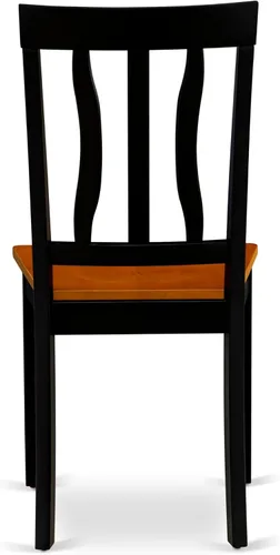Miniatura 12 de East West Furniture AVAT7-BLK-W Juego de mesa de comedor moderno de 7 piezas consta de una mesa de madera ovalada con hoja de mariposa y 6 sillas