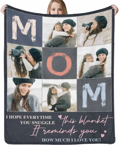 Miniatura 32 de D-Story Manta personalizada con fotos, texto, Manta personalizada con imagen, texto o fotos para mejores amigas, hermanas, regalos para cumpleaños