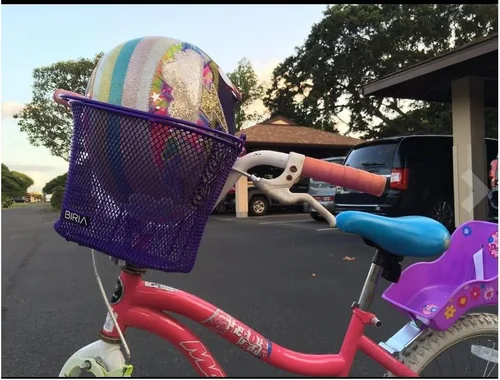 Miniatura 4 de Cesta con ganchos, frontal, extraíble, malla de alambre pequeña, cesta de bicicleta para niños