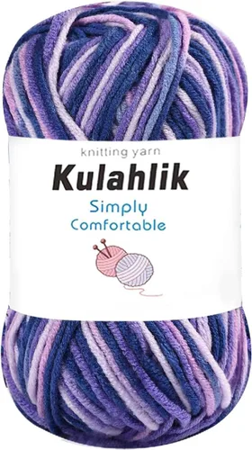 Miniatura 37 de 50g (1x50g) Hilo Acrílico para Crochet y Tejido, Hilo Degradado Colorido, 1 Rollo de Madejas, Hilo Acrílico Multicolor, Perfecto para Proyectos