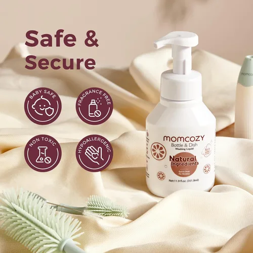 Miniatura 9 de Momcozy Kit de cepillos para botellas Pink & Momcozy - Líquido de limpieza para cepillos de botellas