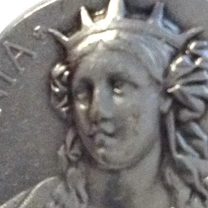 Miniatura 2 de Medalla de plata Santa Bárbara - Patrona de los bomberos - Hecho en Italia, Latón