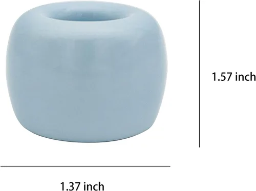 Miniatura 7 de Paquete de 4 mini soportes de cerámica para cepillos de dientes individuales mínimos para baño