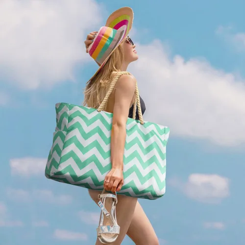 Miniatura 5 de Bolsas de playa para mujer, bolsa de playa grande impermeable con cremallera, bolsas de playa, impermeables, a prueba de arena, bolsa grande