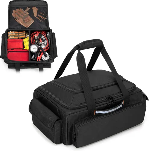 samdew Bolsa de almacenamiento debajo del asiento, organizador de camión para asiento trasero para SuperCrew y Crew Cab, funda de almacenamiento de