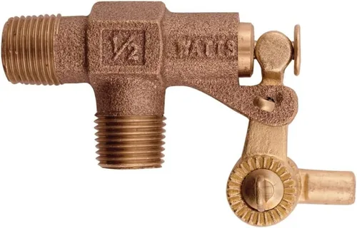 Miniatura 8 de Watts Serie 1500 1-1/2" Válvula Flotante de Bronce de Servicio Pesado, Entrada Roscada Hembra NPT, Montaje en Pared de Tanque, Brida Mecanizada