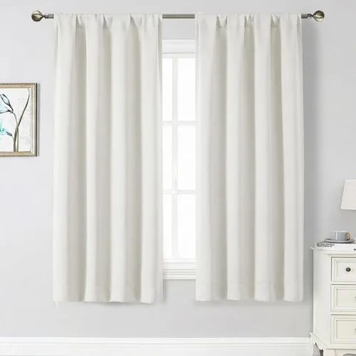 Miniatura 198 de Cortinas opacas para dormitorio, sala de estar, juego de 2 paneles de 54 pulgadas de largo, cortinas de oscurecimiento de habitación con aislamiento