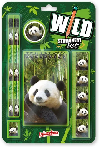 Miniatura 14 de Deluxebase Wild Stationery Set - Tigre blanco de animales de papelería con 2 lápices, borrador, sacapuntas, regla y lindo cuaderno. Suministros
