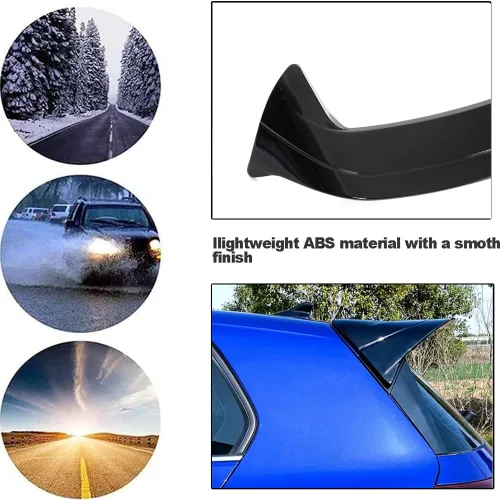 Miniatura 4 de Alerón de Techo Trasero Volkswagen VW MK8 GTI R 2021-2024 Negro Brillante Alerón Superior de Ventana Trasera Ala de Maletero Factory Outlet