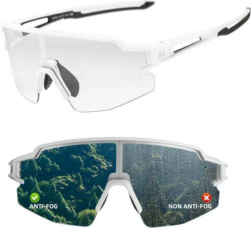 Miniatura 7 de ROCKBROS Gafas de sol deportivas fotocromáticas para hombres y mujeres, protección UV para ciclismo Negro rojo