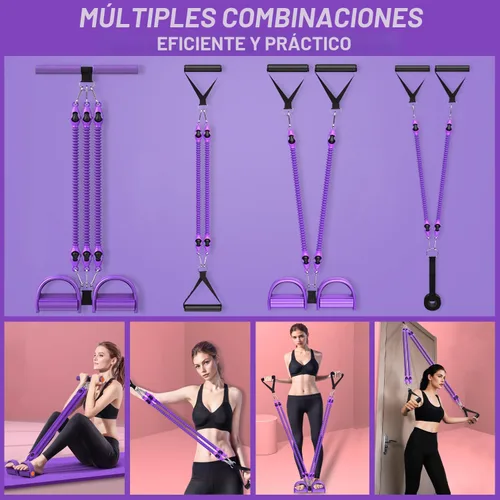 Miniatura 6 de 2026 Upgrade Foot Pedal Resistance Band, Adjustable 4-Tube Pedal Ankle Puller Resistance Band with Handle, Multifunction Home Gym Equipment, Stirrup