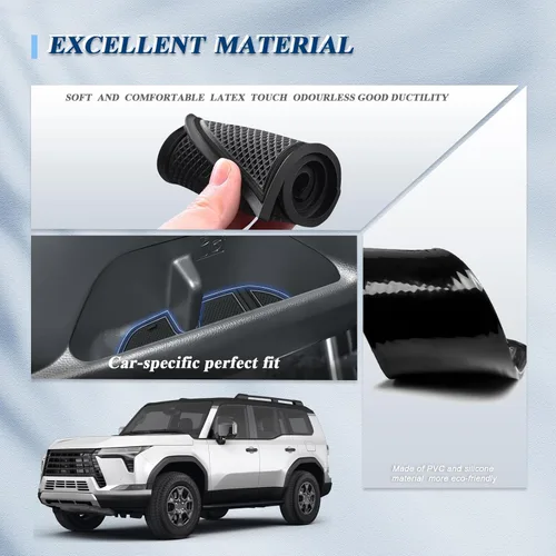 Miniatura 4 de BIBIBO 22 alfombrillas para Lexus GX 550 2024 2025 2025 2025 GX550 (Premium/Lujo/Overtrail), almohadillas de ranura para puerta de automóvil 2024