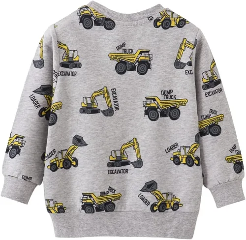 Miniatura 7 de Sudaderas para niños pequeños, de algodón, de manga larga, cuello redondo, sin botones, con estampado de dibujos animados, 2-7T
